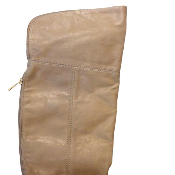 NEW BCBGMaxazaria Over the knee Tan Leather High Heel Boots Retail $595 - Picture 5 of 7
